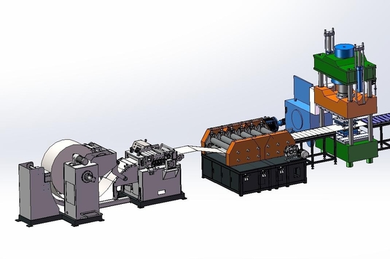 Automatic loading and unloading fully automatic transformer cooler production line