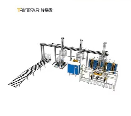 An automatic production line for welding steel wires on the elbow molds of high-speed IBC ton containers