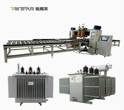 Automated production line for transformer heat sink fins