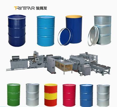 200-liter automatic steel drum weldingproduction line. This production line is also equipped with an automatic stacking robot, enabling automated operation. The factory can directly sell the products.