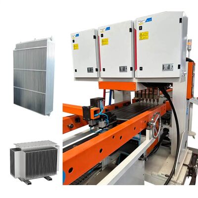 Automatic production line for power transformer coolers - High speed manufacturing equipment for coolers - Plate cooler production line