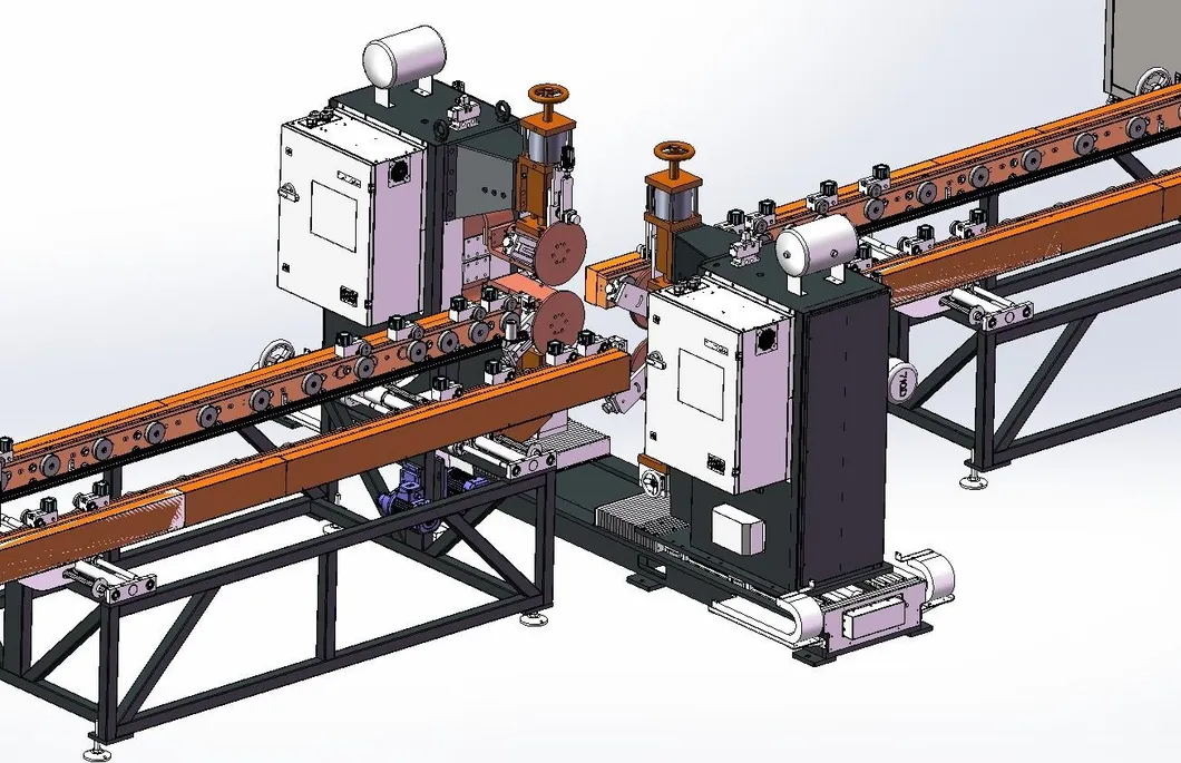 Automated production line for transformer heat sink fins 7