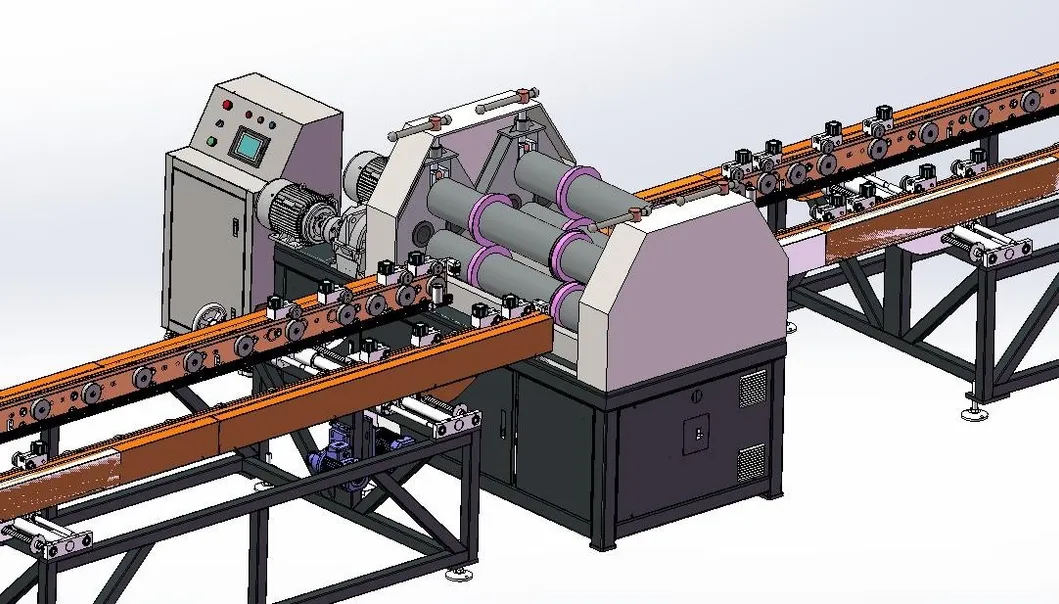 Automated production line for transformer heat sink fins 9