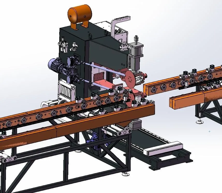 Automated production line for transformer heat sink fins 8