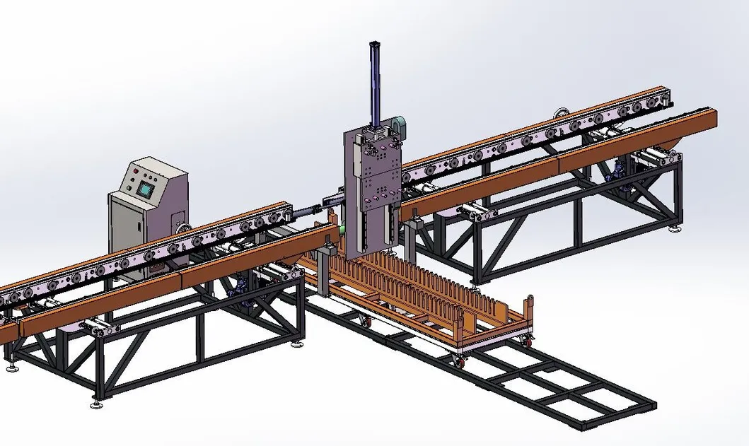 Automated production line for transformer heat sink fins 11